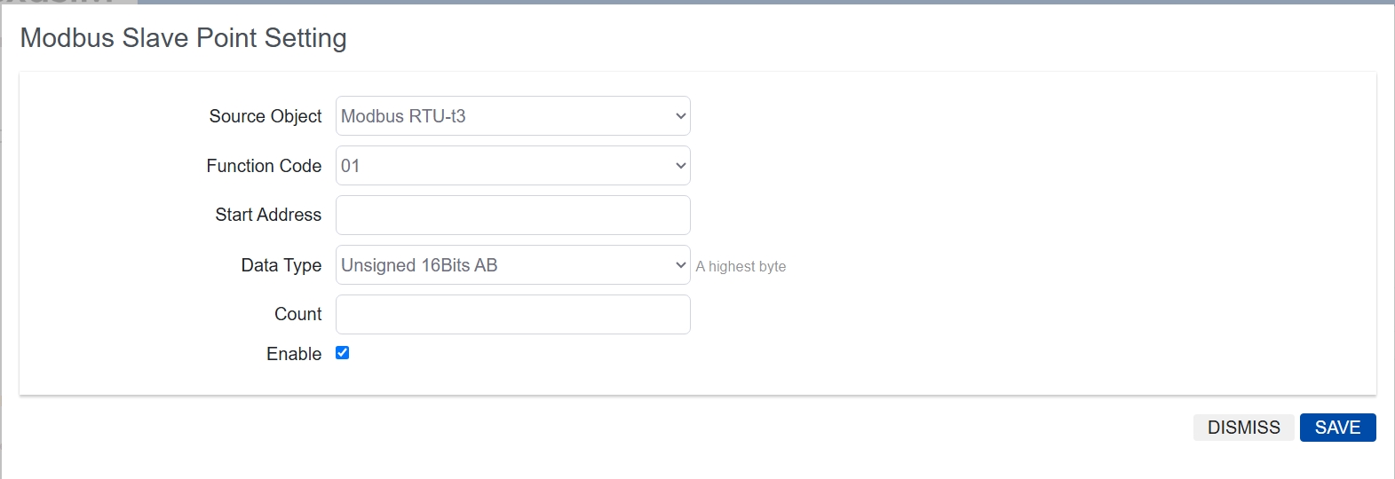 add modbus slave