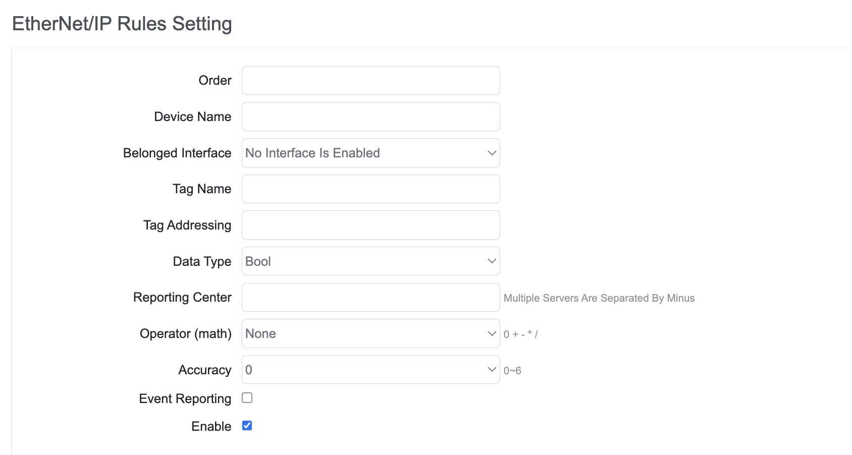 Add EthernetIp Rule