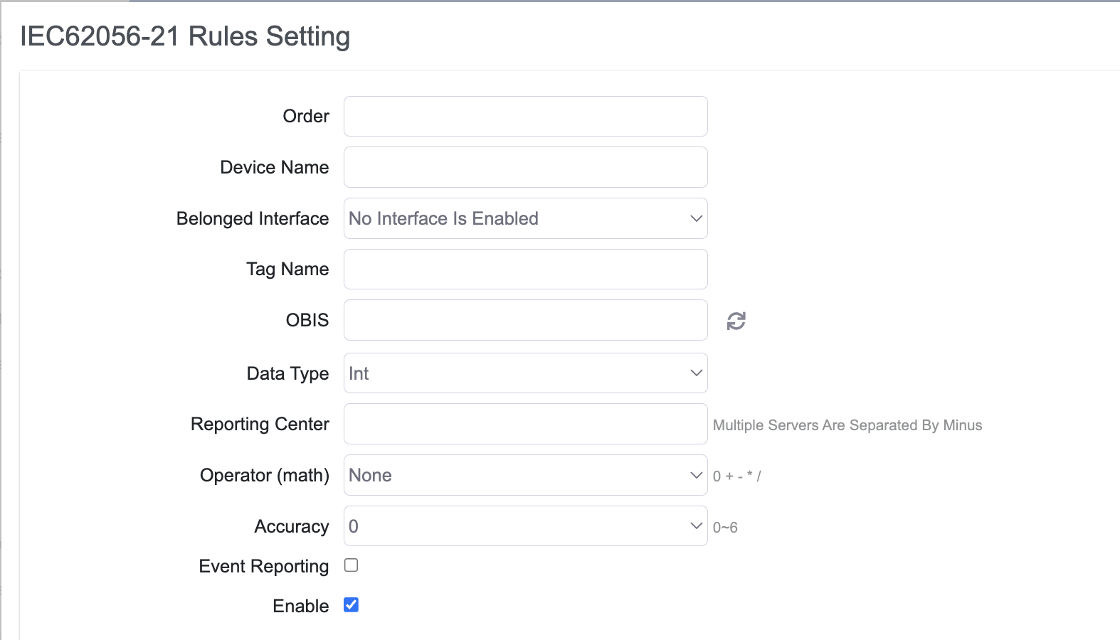 Add IEC62056-21 Rule