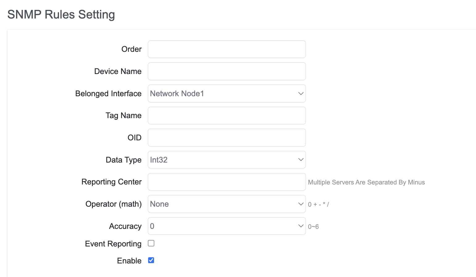 Add SNMP Rule
