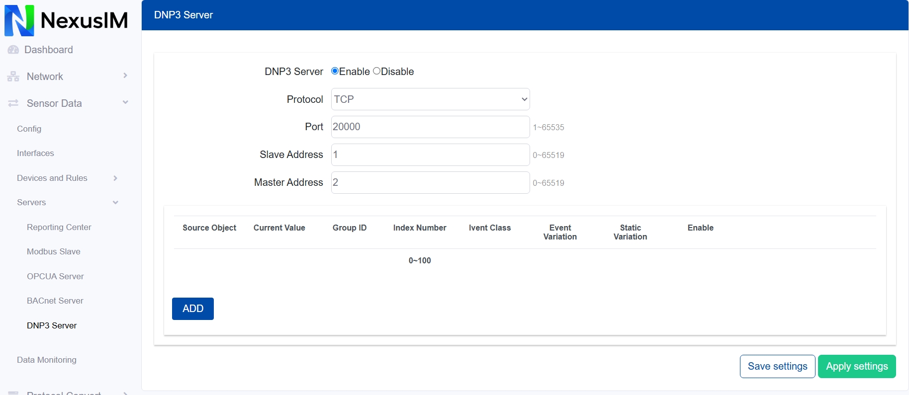 DNP3 Server
