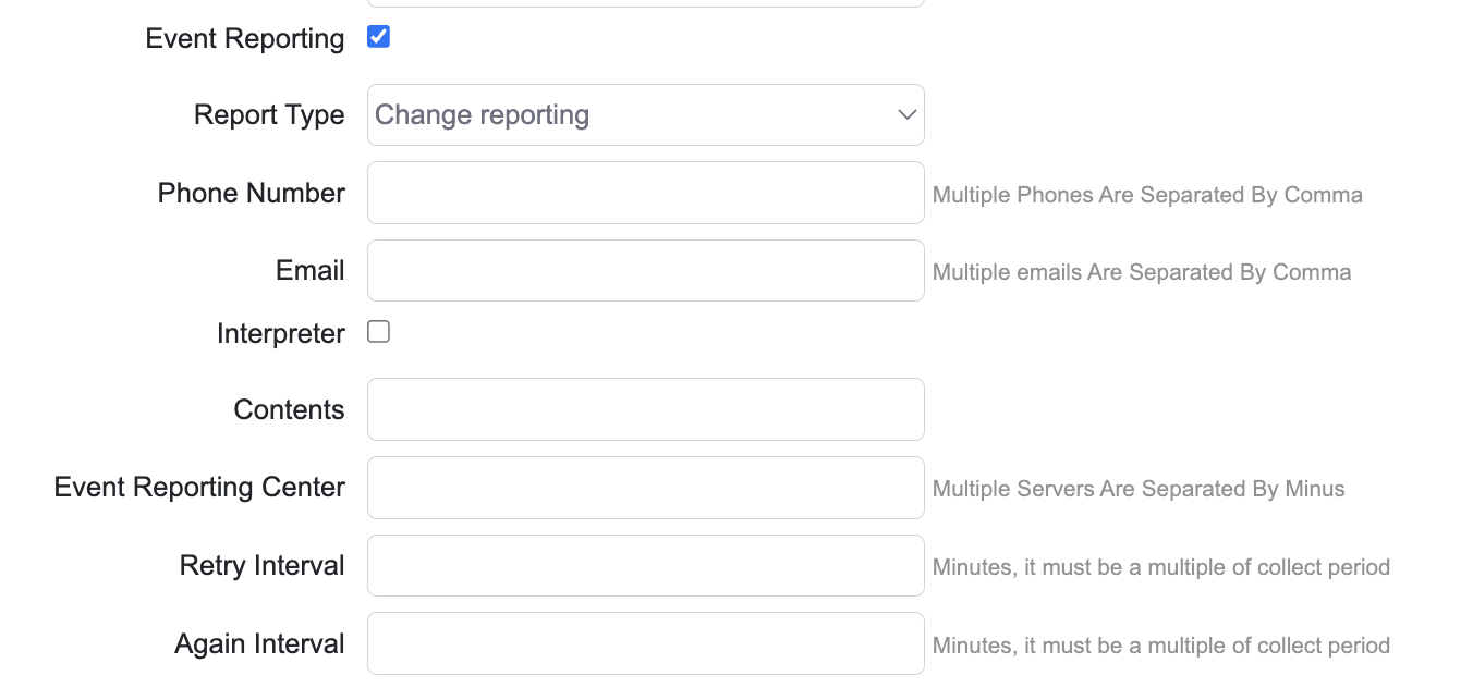Event Reporting