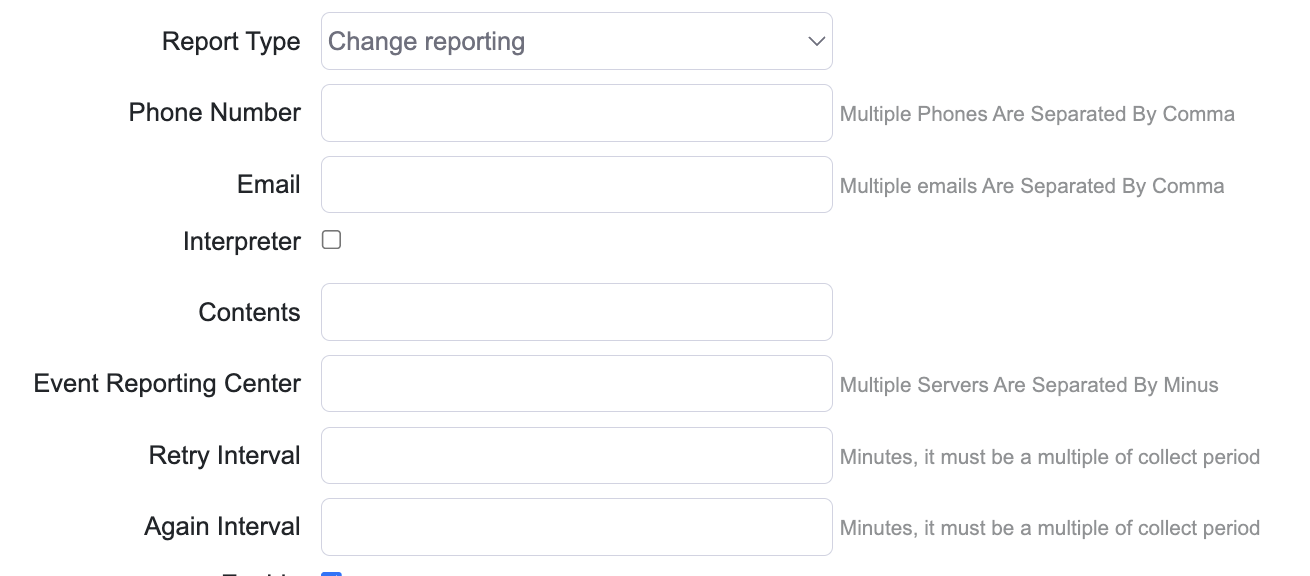 Event Reporting