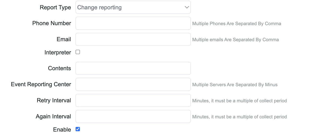 Event Reporting