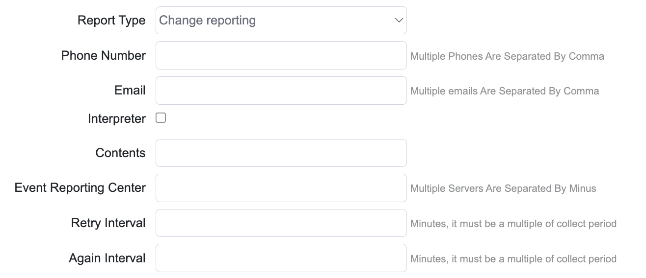 Event Reporting