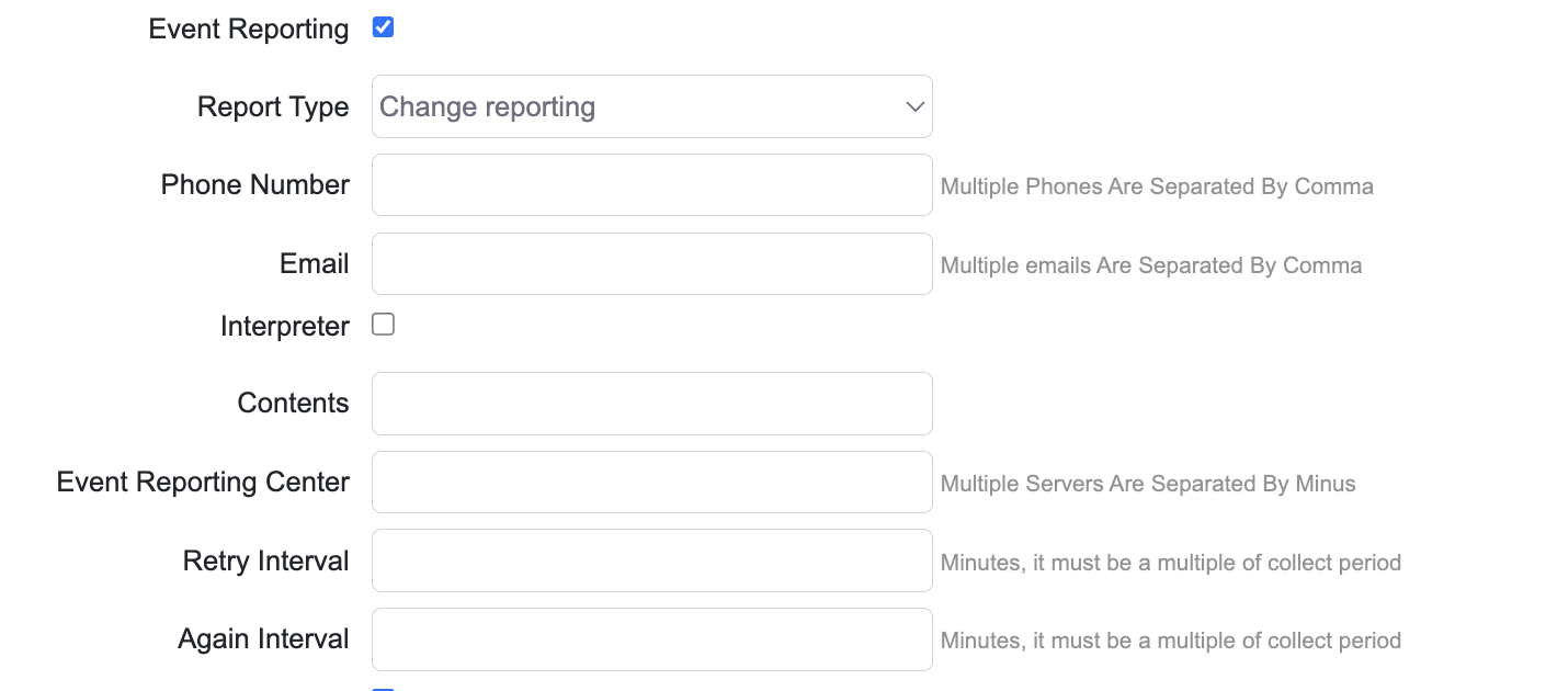 Event Reporting