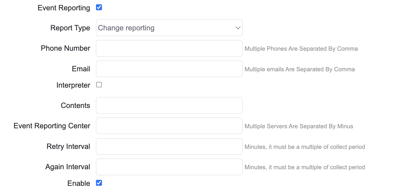 Event Reporting