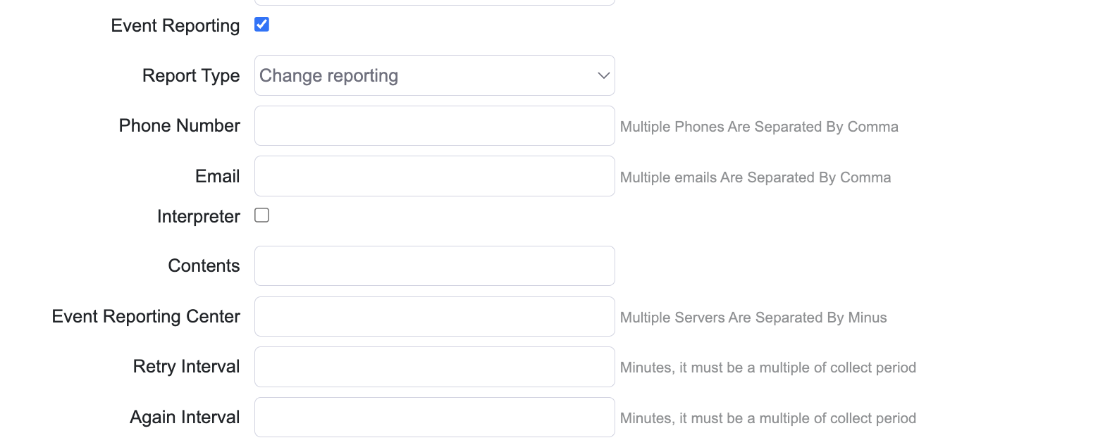 Event Reporting