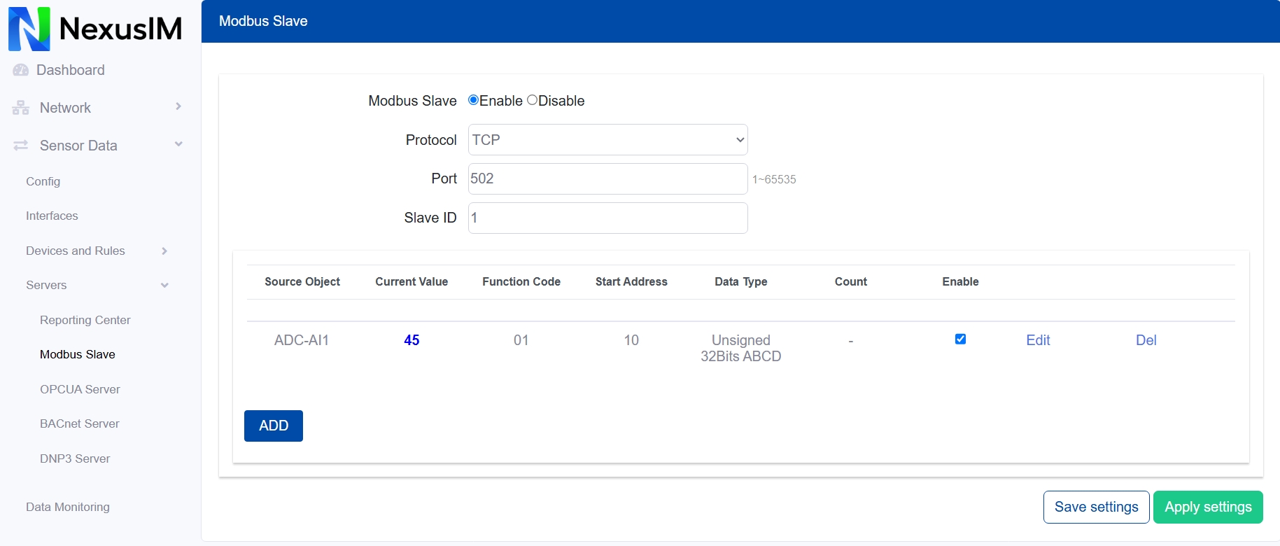 modbus slave