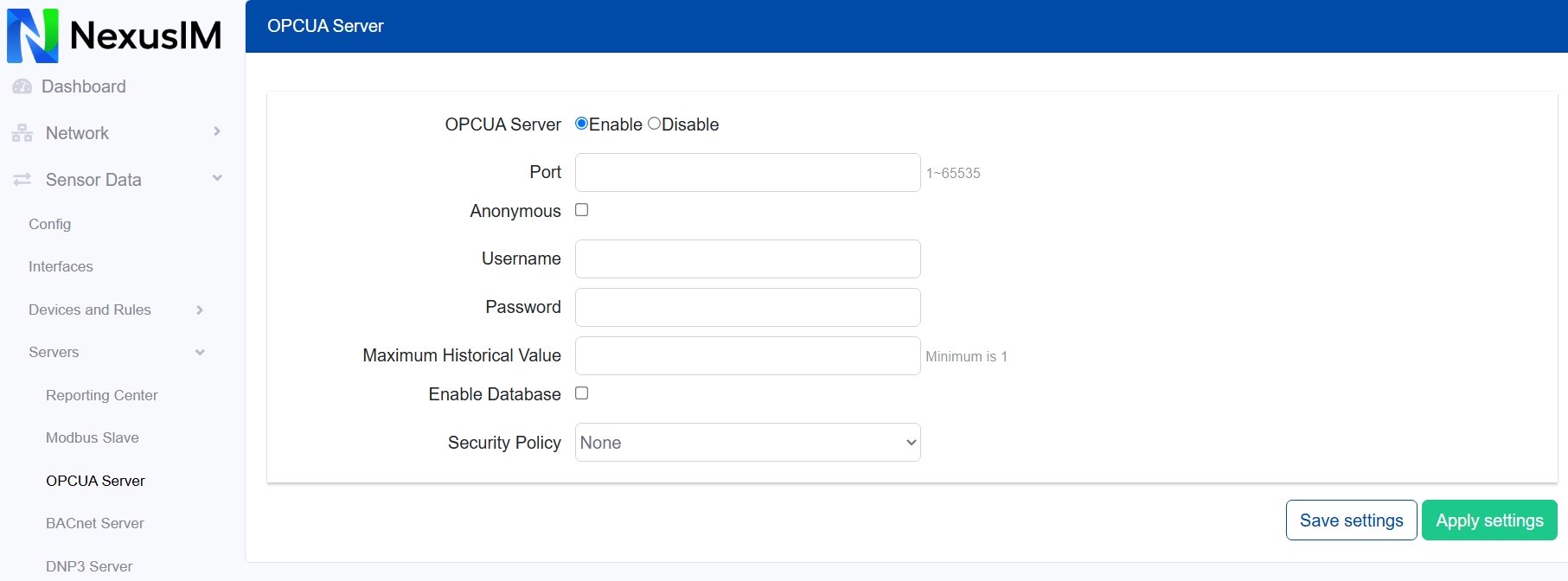 OPCUA Server