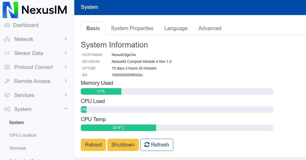 system setting