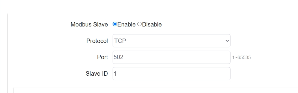 TCP settings