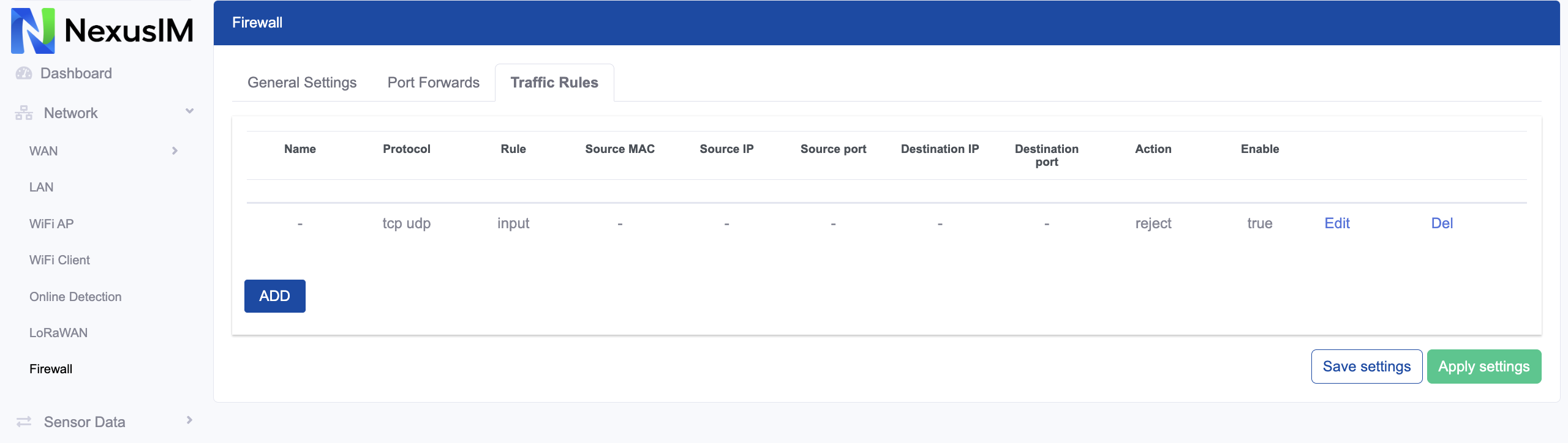 firewall traffic rules